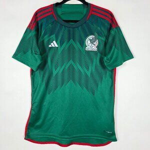 Adidas Mexico 2022 Soccer Football Mens Large Short Sleeve Green Jersey